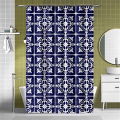 Leaves Horizontal Grey Urban Shower Curtain 48  X 72  (small)  by Simbadda