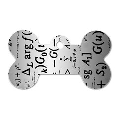 Science Formulas Dog Tag Bone (two Sides) by Simbadda