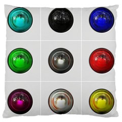 9 Power Buttons Large Cushion Case (one Side) by Simbadda