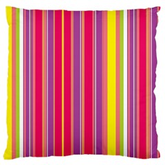 Stripes Colorful Background Large Cushion Case (one Side) by Simbadda