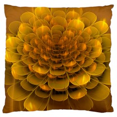 Yellow Flower Large Cushion Case (one Side) by Simbadda