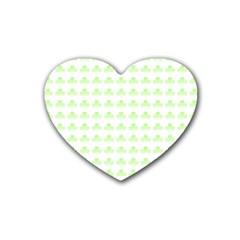 Shamrock Irish St Patrick S Day Heart Coaster (4 Pack)  by Simbadda