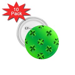 Shamrock Green Pattern Design 1 75  Buttons (10 Pack) by Simbadda