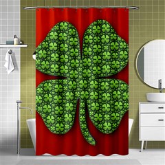 Shamrock Irish Ireland Clover Day Shower Curtain 48  X 72  (small)  by Simbadda