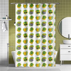 St Patrick S Day Background Symbols Shower Curtain 48  X 72  (small)  by Simbadda