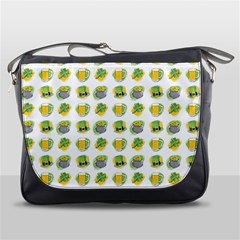 St Patrick S Day Background Symbols Messenger Bags by Simbadda