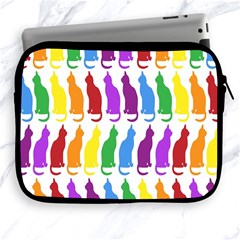 Rainbow Colorful Cats Wallpaper Pattern Apple Ipad 2/3/4 Zipper Cases by Simbadda