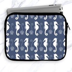 Seahorse And Shell Pattern Apple Ipad 2/3/4 Zipper Cases by Simbadda