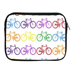 Rainbow Colors Bright Colorful Bicycles Wallpaper Background Apple Ipad 2/3/4 Zipper Cases by Simbadda