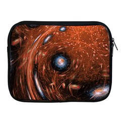 Fractal Peacock World Background Apple Ipad 2/3/4 Zipper Cases by Simbadda