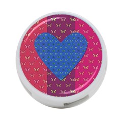 Butterfly Heart Pattern 4-port Usb Hub (one Side) by Simbadda