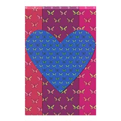 Butterfly Heart Pattern Shower Curtain 48  X 72  (small)  by Simbadda