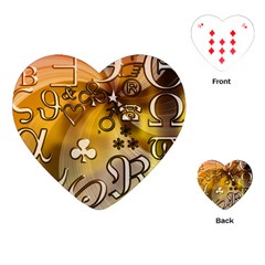 Symbols On Gradient Background Embossed Playing Cards (heart)  by Amaryn4rt