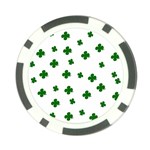 St. Patrick s clover pattern Poker Chip Card Guard Front