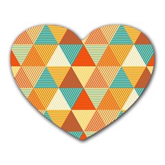 Triangles Pattern  Heart Mousepads by TastefulDesigns