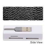 Black White Crocodile Background Memory Card Reader (Stick)  Front