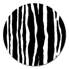 Zebra Background Pattern Magnet 5  (round) by Amaryn4rt