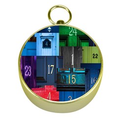 Door Number Pattern Gold Compasses by Amaryn4rt