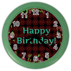 Happy Birthday To You! Color Wall Clocks by Amaryn4rt