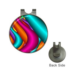 Fractal Wallpaper Color Pipes Hat Clips With Golf Markers by Amaryn4rt