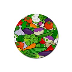 Vegetables  Rubber Round Coaster (4 Pack)  by Valentinaart