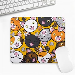 Cats Pattern Large Mousepads by Valentinaart