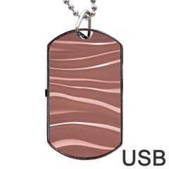 Lines Swinging Texture Background Dog Tag Usb Flash (one Side) by Amaryn4rt