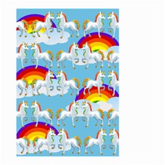 Rainbow Pony  Small Garden Flag (two Sides) by Valentinaart