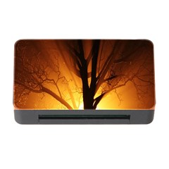 Rays Of Light Tree In Fog At Night Memory Card Reader With Cf by Amaryn4rt