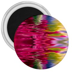 Abstract Pink Colorful Water Background 3  Magnets by Amaryn4rt