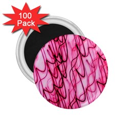 An Unusual Background Photo Of Black Swirls On Pink And Magenta 2 25  Magnets (100 Pack)  by Amaryn4rt