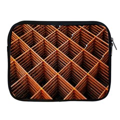 Metal Grid Framework Creates An Abstract Apple Ipad 2/3/4 Zipper Cases by Amaryn4rt