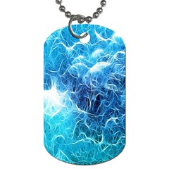 Fractal Occean Waves Artistic Background Dog Tag (one Side) by Amaryn4rt