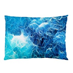 Fractal Occean Waves Artistic Background Pillow Case by Amaryn4rt