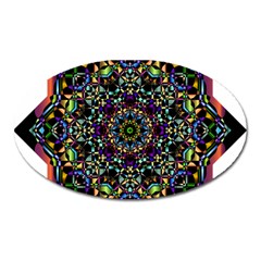 Mandala Abstract Geometric Art Oval Magnet by Amaryn4rt