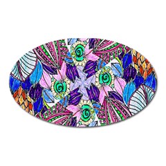 Wallpaper Created From Coloring Book Oval Magnet by Amaryn4rt