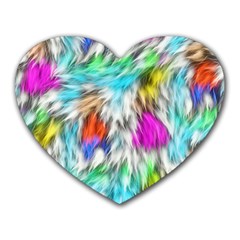 Fur Fabric Heart Mousepads by Simbadda