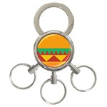 Burger Bread Food Cheese Vegetable 3-Ring Key Chains Front