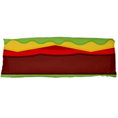 Vector Burger Time Background Body Pillow Case Dakimakura (two Sides) by Simbadda