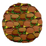 Burger Double Border Large 18  Premium Round Cushions Back