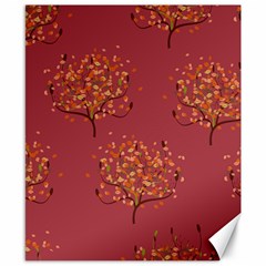 Beautiful Tree Background Pattern Canvas 8  X 10  by Simbadda