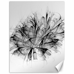 High Detailed Resembling A Flower Fractalblack Flower Canvas 12  X 16   by Simbadda