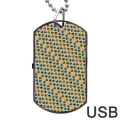 Abstract Seamless Pattern Dog Tag Usb Flash (one Side) by Simbadda