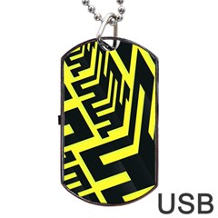 Pattern Abstract Dog Tag Usb Flash (two Sides) by Simbadda