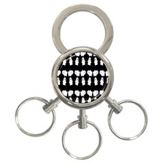 Cute Ghost Pattern 3-ring Key Chains by Simbadda