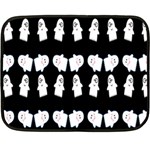 Cute Ghost Pattern Double Sided Fleece Blanket (Mini)  35 x27  Blanket Front