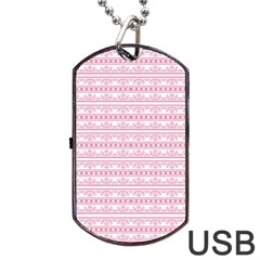 Pattern Dog Tag Usb Flash (one Side) by Valentinaart