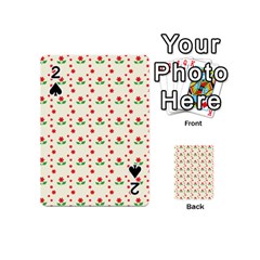 Flower Floral Sunflower Rose Star Red Green Playing Cards 54 (mini)  by Mariart