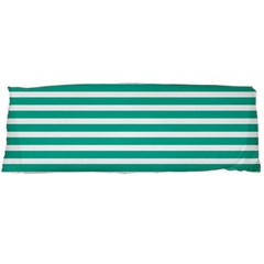 Horizontal Stripes Green Teal Body Pillow Case (dakimakura) by Mariart