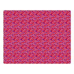 Red White And Blue Leopard Print  Double Sided Flano Blanket (large)  by PhotoNOLA